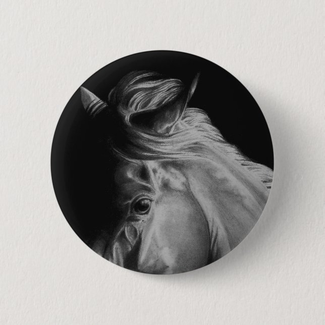Pferdeknopf Button (Vorderseite)
