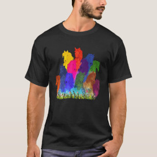Pferdekopf-Aquarell-Reiter T-Shirt