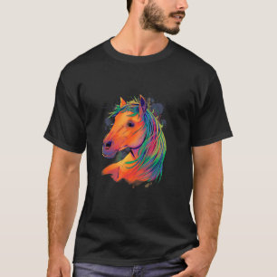 Pferdekopf Aquarell Reitsport Pferd Outfit Für T-Shirt