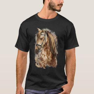 Pferdekopf für Reitpferd Reitsport T-Shirt