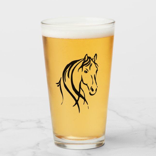 Pferdekopf Glas (Vorne (Gefüllt))