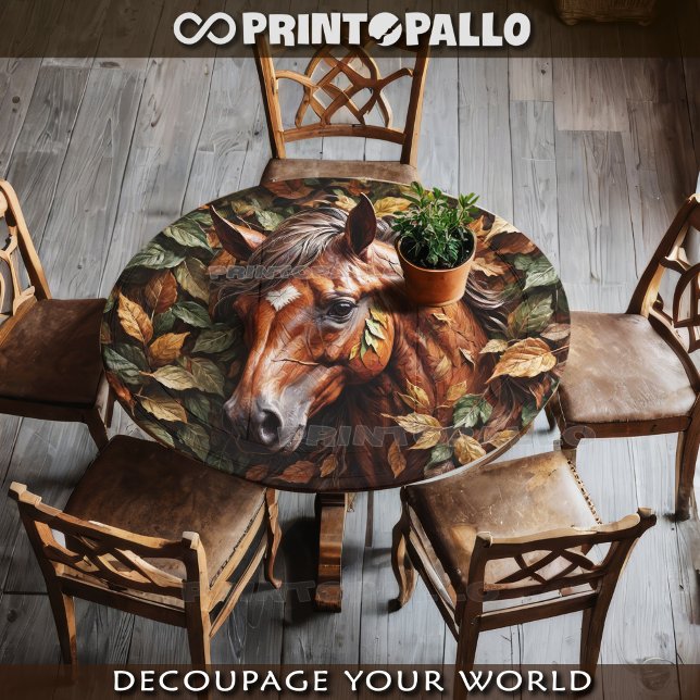 Pferdekopf in Herbstblättern Seidenpapier (Von Creator hochgeladen)