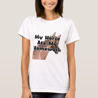 Pferdekopf - mein Pferd aß meine Hausaufgaben T-Shirt