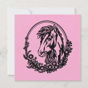 Pferdekopf mit Blume