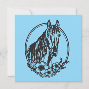 Pferdekopf mit Blume