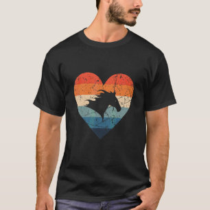 Pferdekopf Seitenansicht nach rechts Retro Vintage T-Shirt