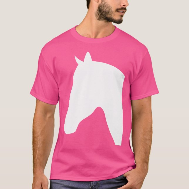Pferdekopf Silhouetten Pferde Reiten Equ T-Shirt (Vorderseite)
