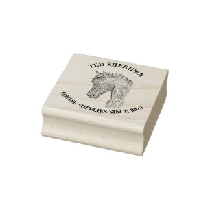 Pferdekopf Traditionelles Vintages realistisches G Gummistempel