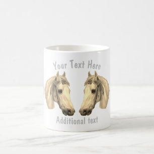 Pferdekopf-Vintage-Kunst 3 Personalisierte Kaffeet Kaffeetasse