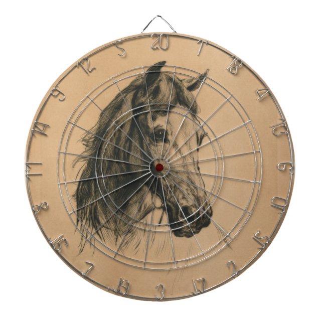 Pferdekopf (von Heywood Hardy) Dartscheibe (vorne)
