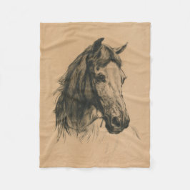 Pferdekopf (von Heywood Hardy) Fleecedecke