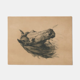 Pferdekopf (von Heywood Hardy) Fußmatte