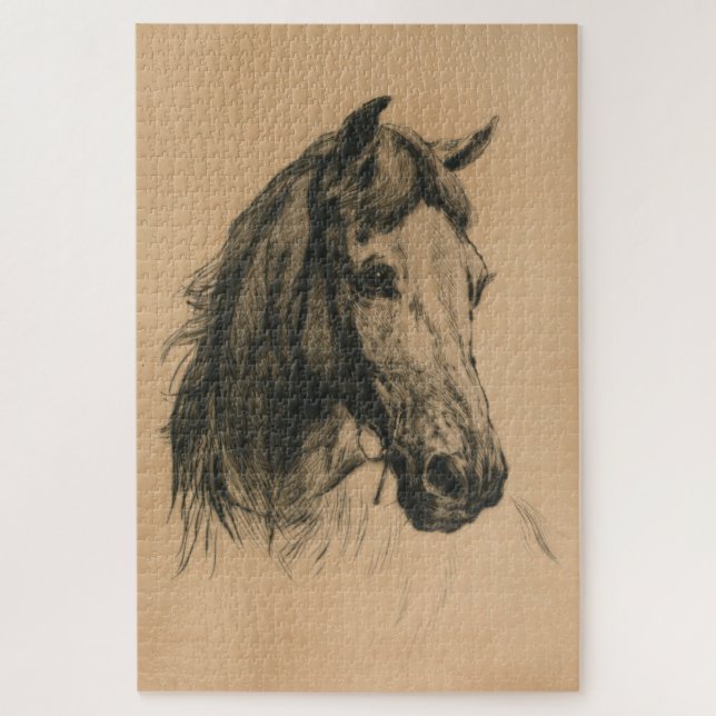Pferdekopf (von Heywood Hardy) Puzzle (Vertikal)
