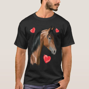 Pferdekopf Wasserfarbe Reittiere Reittiere Frauen T-Shirt