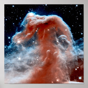 Pferdekopfnebel im Infrarot - Hubble-Weltraumfoto Poster