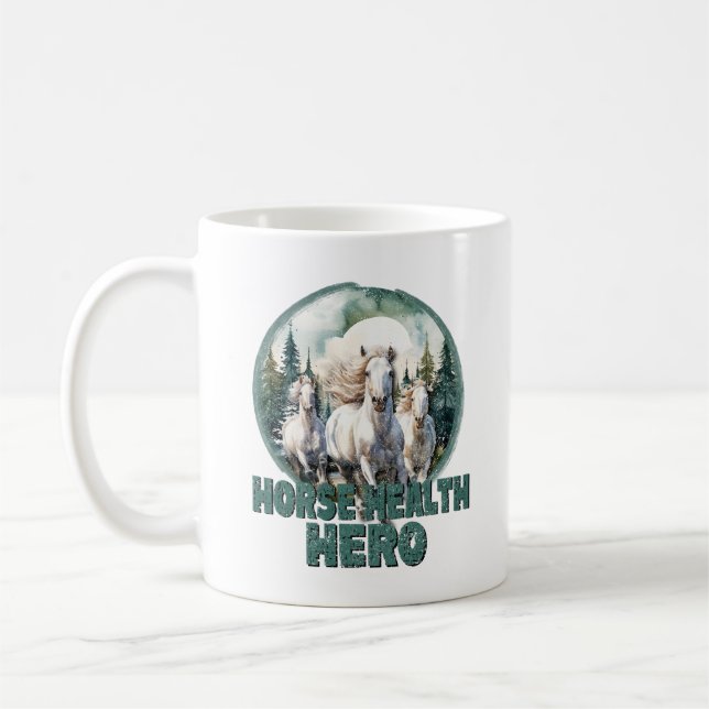 Pferdekrankenheld, Vintage Pferde Kaffeetasse (Links)
