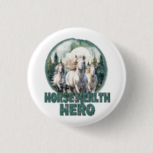 Pferdekrankenheld, Vintager Pferderückenstich Button