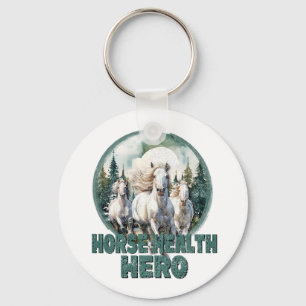 Pferdekrankenheld, Vintages Pferdeweih Schlüsselanhänger