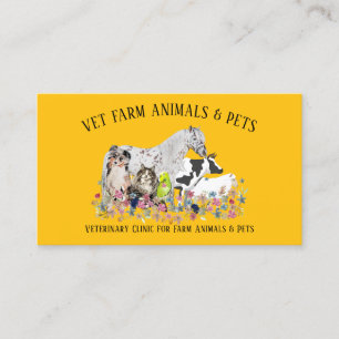 Pferdekuh Schafhund Katze Bird Orange Haustier Vet Visitenkarte