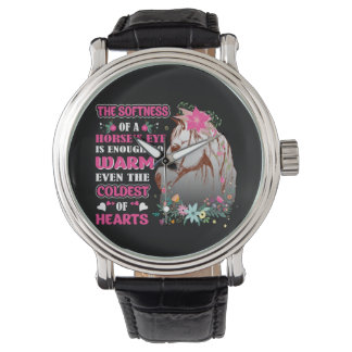 Pferdekunst die Weichheit eines Pferdes Armbanduhr