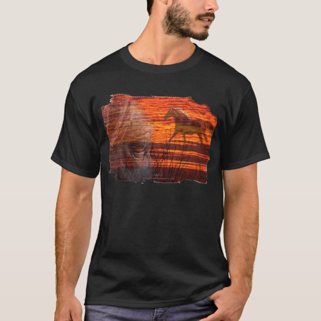 Pferdekunst:   Verheerendes Feuer T-Shirt (Vorderseite)