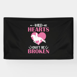 Pferdekunst Wilde Herzen können nicht gebrochen we Banner