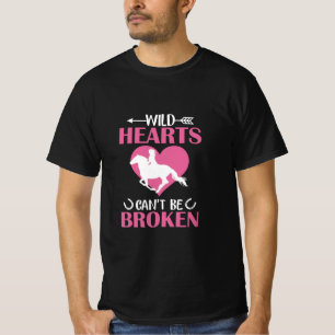Pferdekunst Wilde Herzen können nicht zerbrochen w T-Shirt