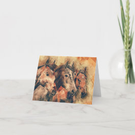 Pferdekünstlerisches Aquarell malend dekorativ Karte