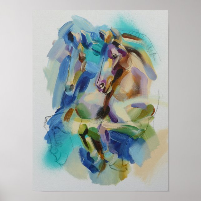 Pferdekunstposter Poster (Vorne)