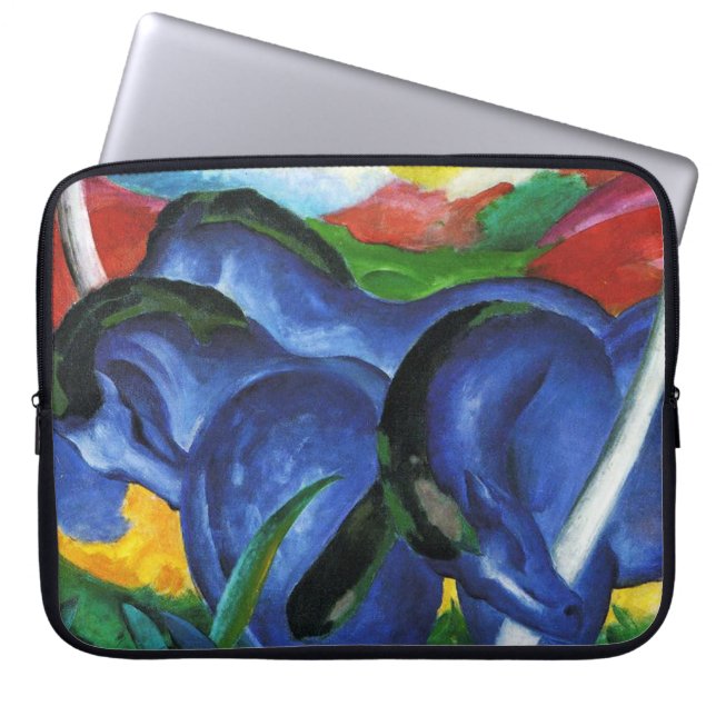 Pferdelaptop-Hülse Franz Marcs blaue Laptopschutzhülle (Vorderseite)