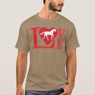 Pferdeliebe-Herz-Illustration Junge T-Shirt