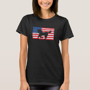 Pferdeliebhaber Amerikanische Flagge 4. Juli USA P T-Shirt