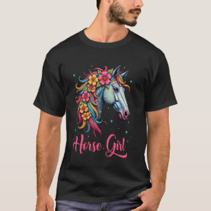 Pferdeliebhaber Mädchen Frauen Pferd Outfits Flora T-Shirt