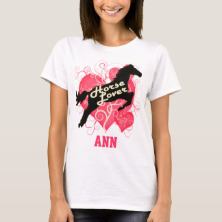 Pferdeliebhaber personalisierter Ann T-Shirt
