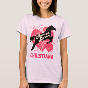Pferdeliebhaber personalisiertes Christiana T-Shirt