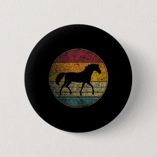 Pferdeliebhaber Reitendes Mädchen Reiten Vintage R Button