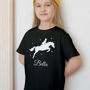 Pferdeliebhaber reitet auf eigenem Namens Kinder T T-Shirt