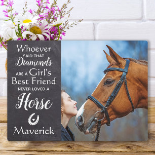Pferdeliebhaber Reitsport Bestes Geschenk Andenken Fotoplatte