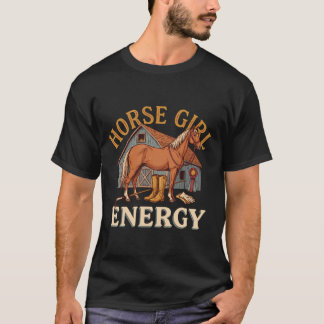 Pferdemädchen Energie T-Shirt
