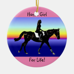 Pferdemädchen für das Leben! Keramikornament