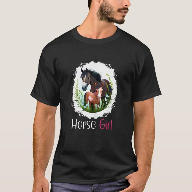 Pferdemädchen Hobby Pferdemädchen 2 T-Shirt (Vorderseite)