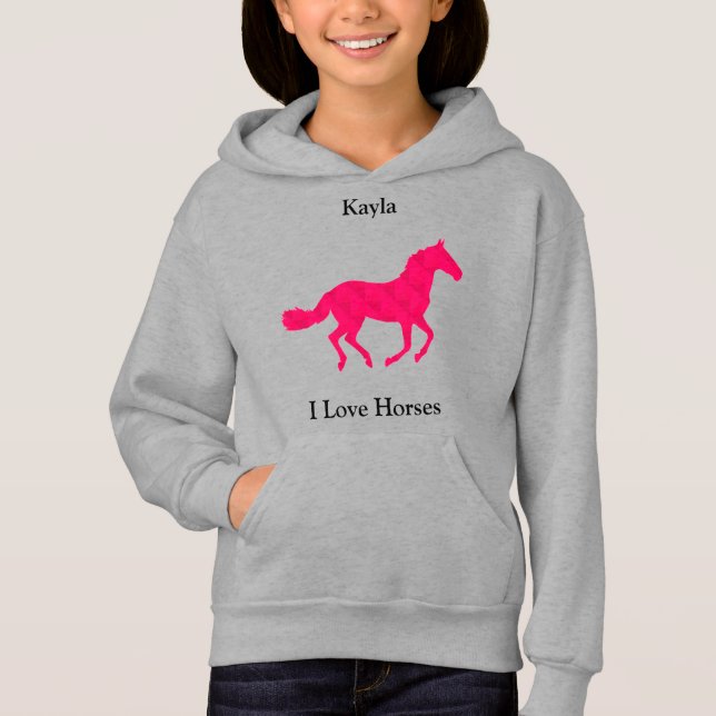 Pferdemädchen Hoodie (Vorderseite)