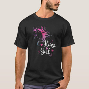 Pferdemädchen Liebt Pferde Reiten Reiter Kinder F T-Shirt