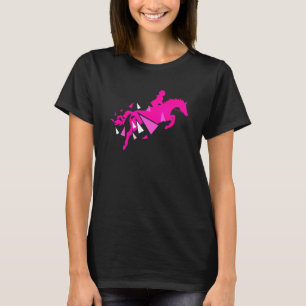 Pferdemädchen Reiten Reitsport Sattel Hufeisen T-Shirt
