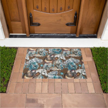 Pferdemädchen türkisfarbenes Muster