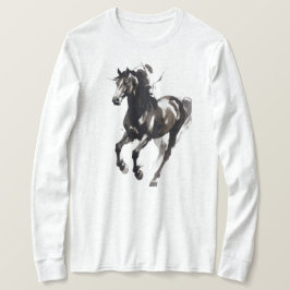 Pferdemalerei Langarm Oberteil T-Shirt