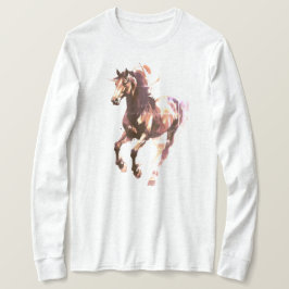 Pferdemalerei Langarm Oberteil T-Shirt