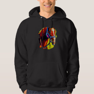 Pferdemalerei Vintage Retro Pferdereiten Pferd Hoodie