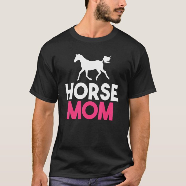 Pferdemama Pferdereiten T-Shirt (Vorderseite)