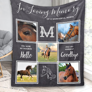 PferdeMemorial Personalisiert 5 Pet Loss Fleecedecke
